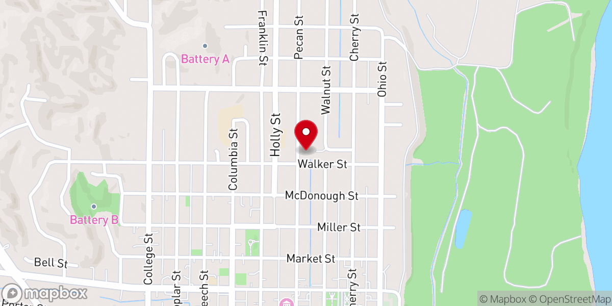 Map showing location of Zion Hill Missionary Baptist