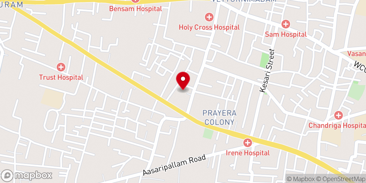 Map showing location of Alpha Revival A.G Church