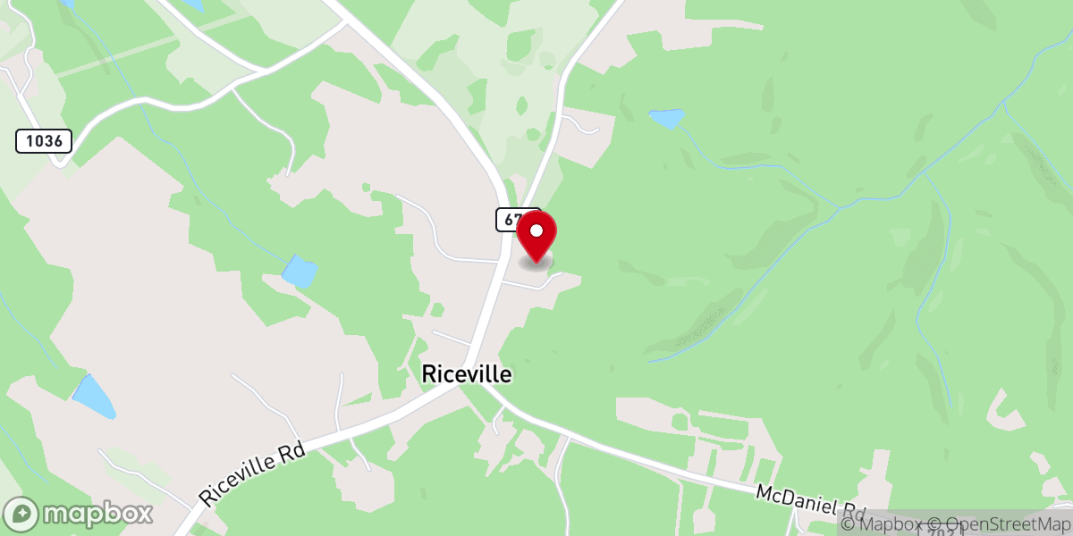 Map showing location of 1st Baptist Church of Riceville