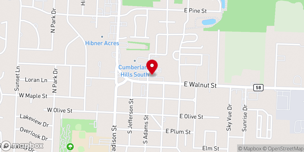 Map showing location of Raymore Assembly of God