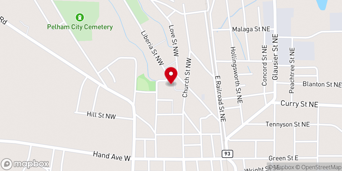 Map showing location of Bethel AME Church