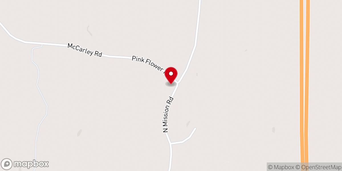 Map showing location of Mission Baptist Church