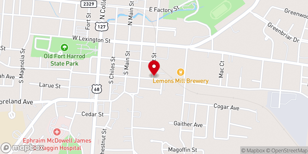 Map showing location of Abundant Life Baptist Worship Center