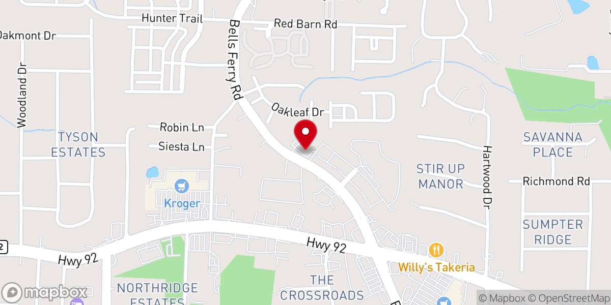 Map showing location of Greater Church