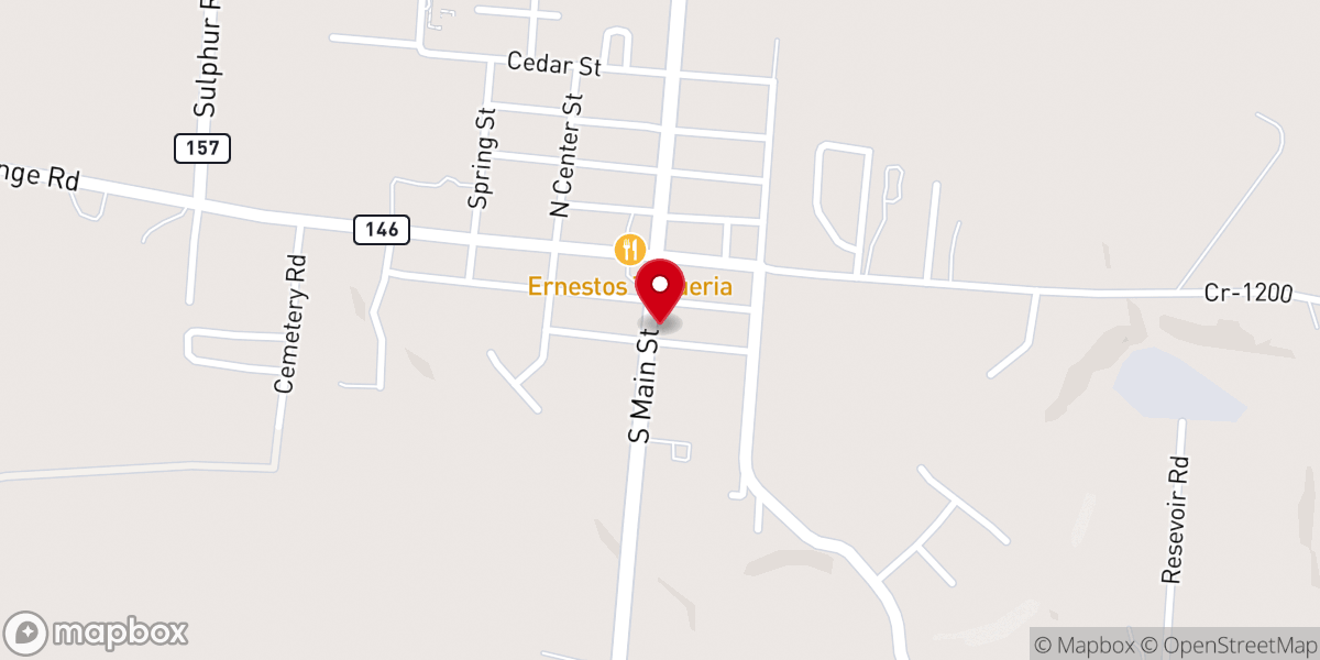 Map showing location of New Castle Methodist