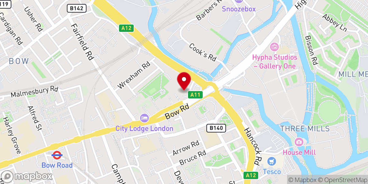 Map showing location of London Chinese Baptist Church