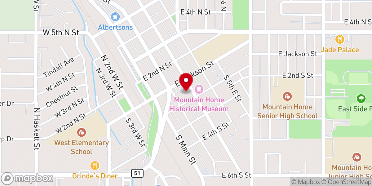 Map showing location of Idaho State Liquor Store