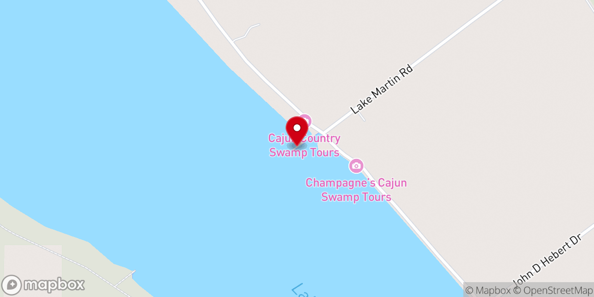 Map showing location of Lake Martin, LA