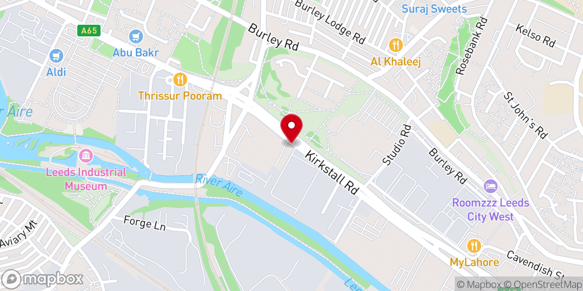 Map showing location of Leeds Chinese Christian Church