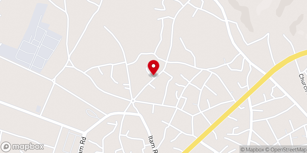 Map showing location of RCCG 23 ikot EKWERE AFAHA UBONG ITAM