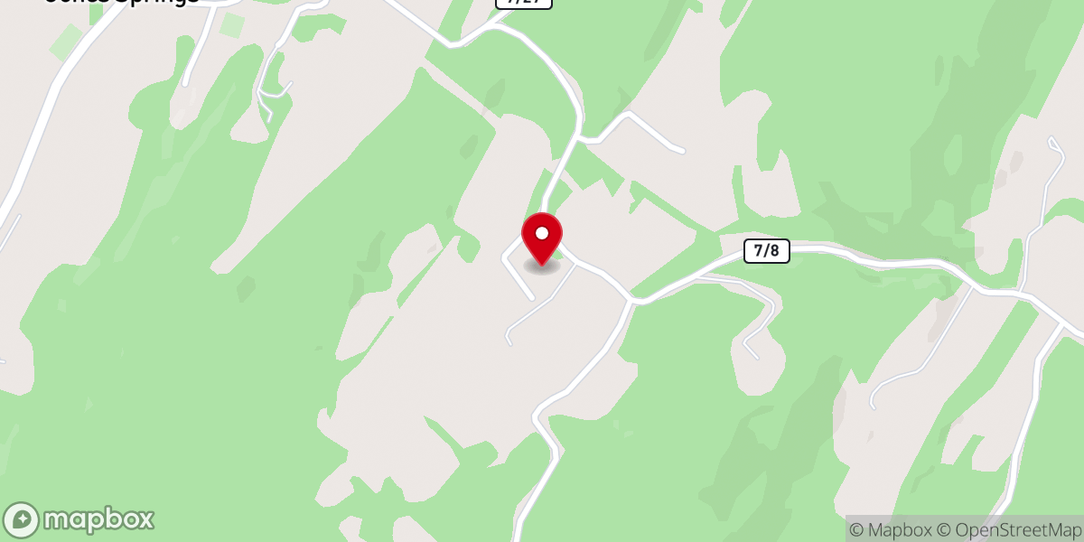 Map showing location of Calvary United Brethren Church