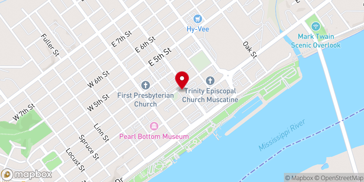 Map showing location of Vineyard Christian Fellowship