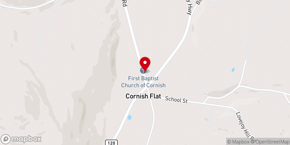 Map showing location of Cornish Meetinghouse NH Historical Highway Marker