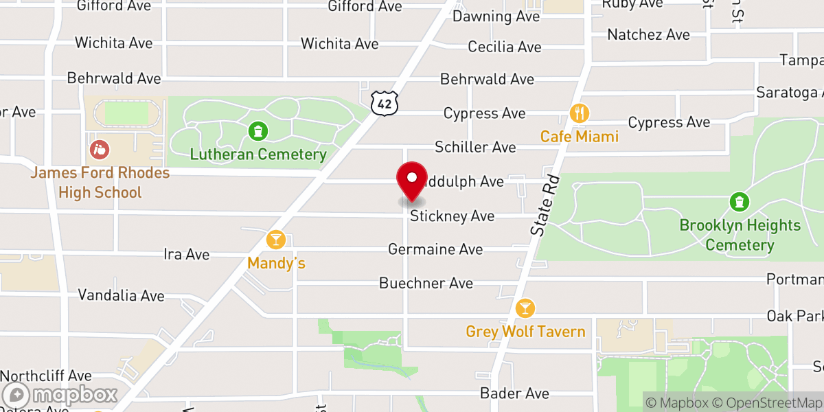 Map showing location of Faith Church of Glenville