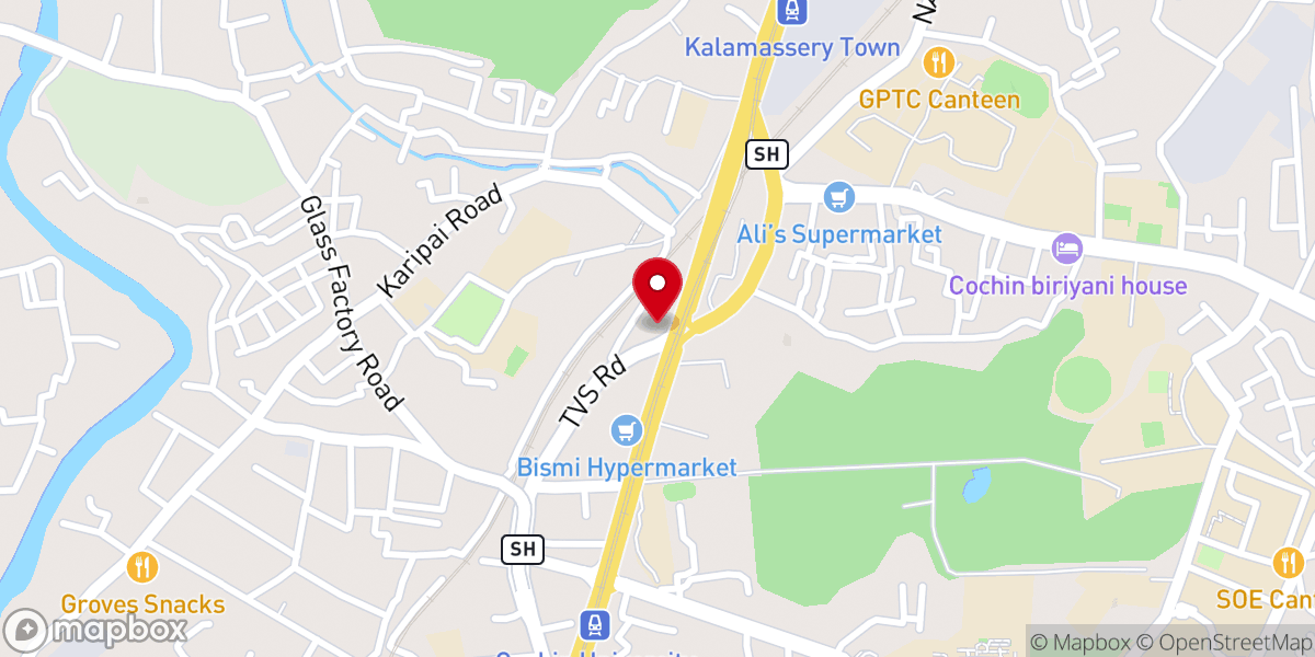 Map showing location of St. Mary's Jacobite Syrian Church, Kalamassery