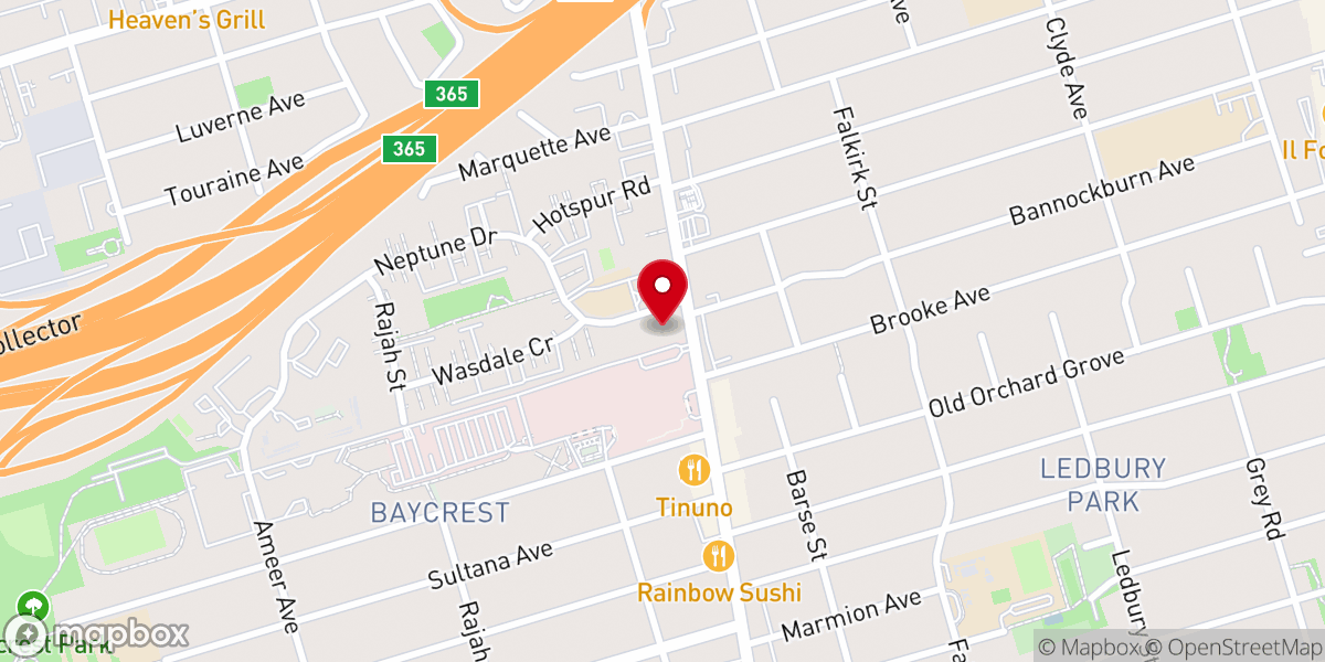 Map showing location of Shaarei Tefillah Congregation
