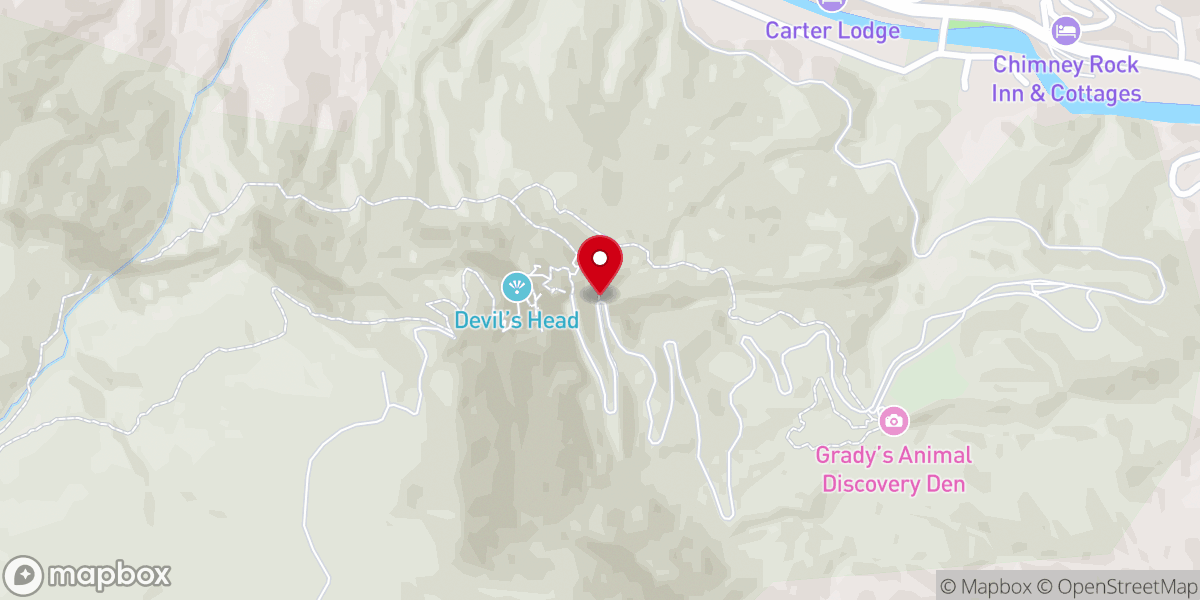 Map showing location of Hickory Nut Falls Trail