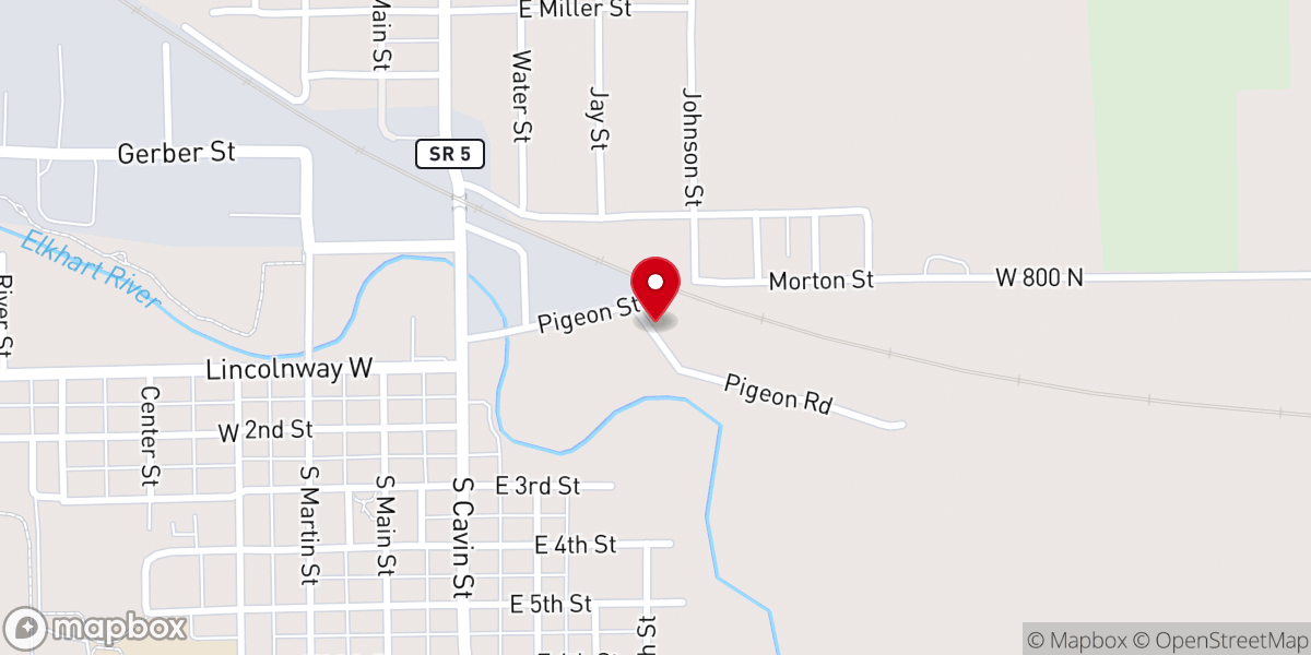 Map showing location of Apostolic Faith Church