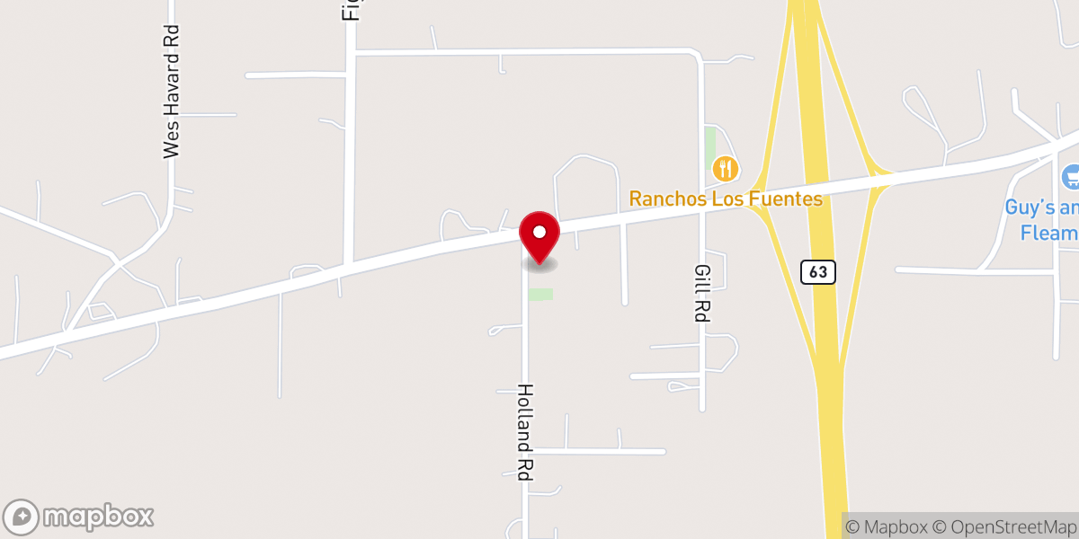 Map showing location of Canaan Baptist Church