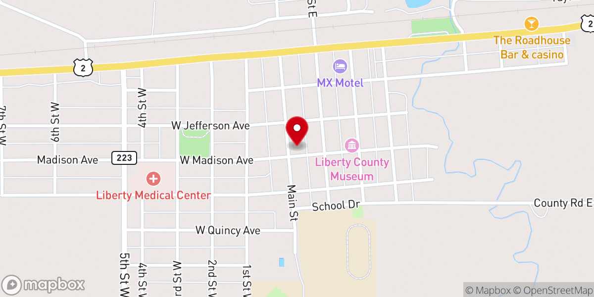 Map showing location of Our Saviour's Lutheran Church
