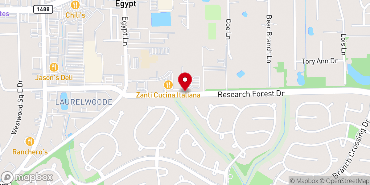 Map showing location of The Crossing Church