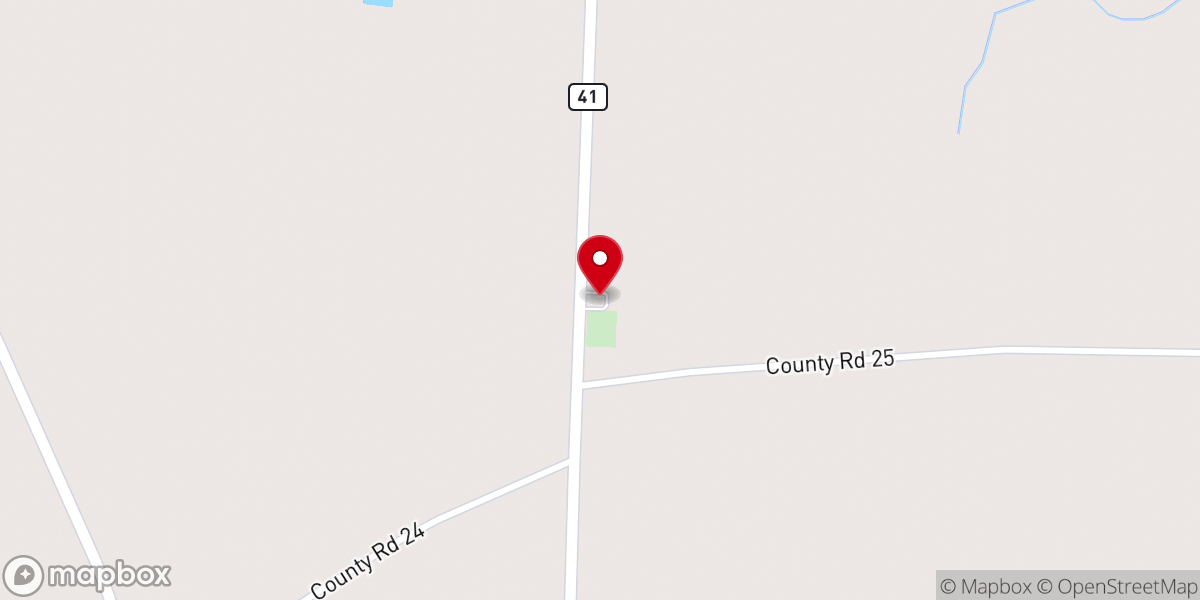 Map showing location of New Light Freewill Baptist Church