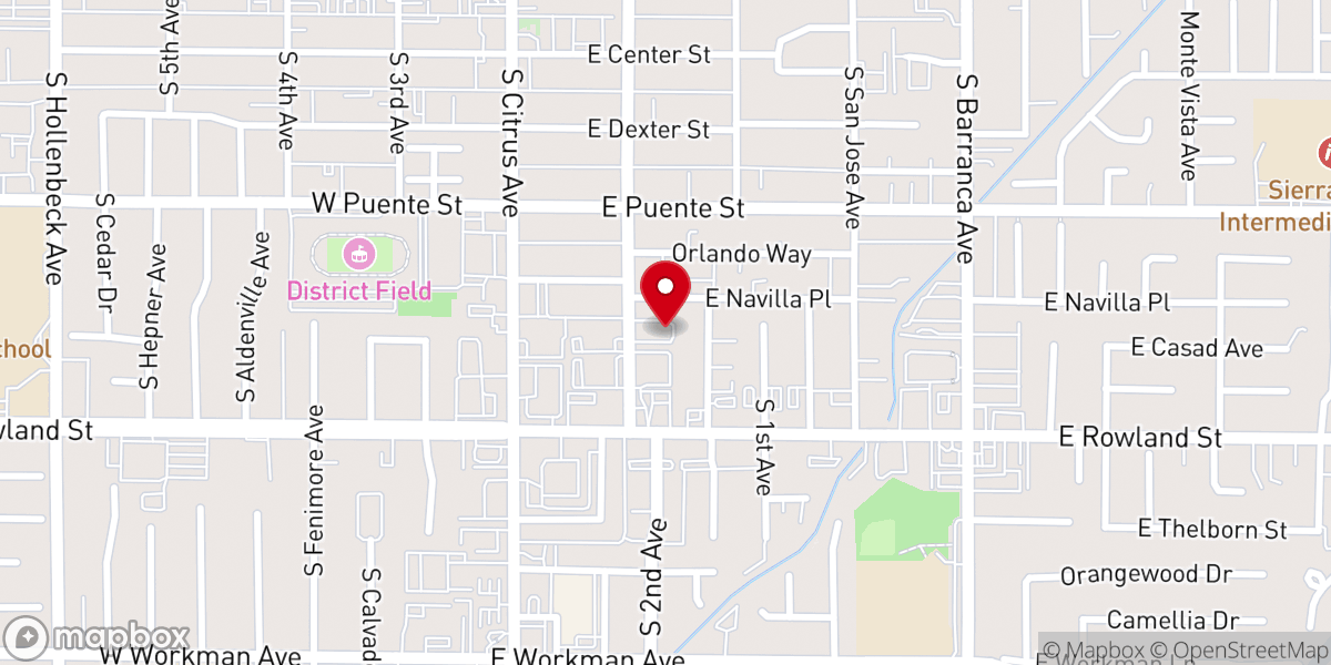 Map showing location of San Gabriel Valley Alano Club