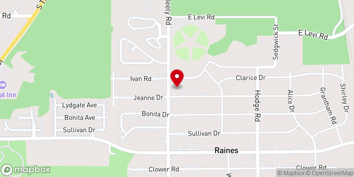 Map showing location of Golden United Methodist Church