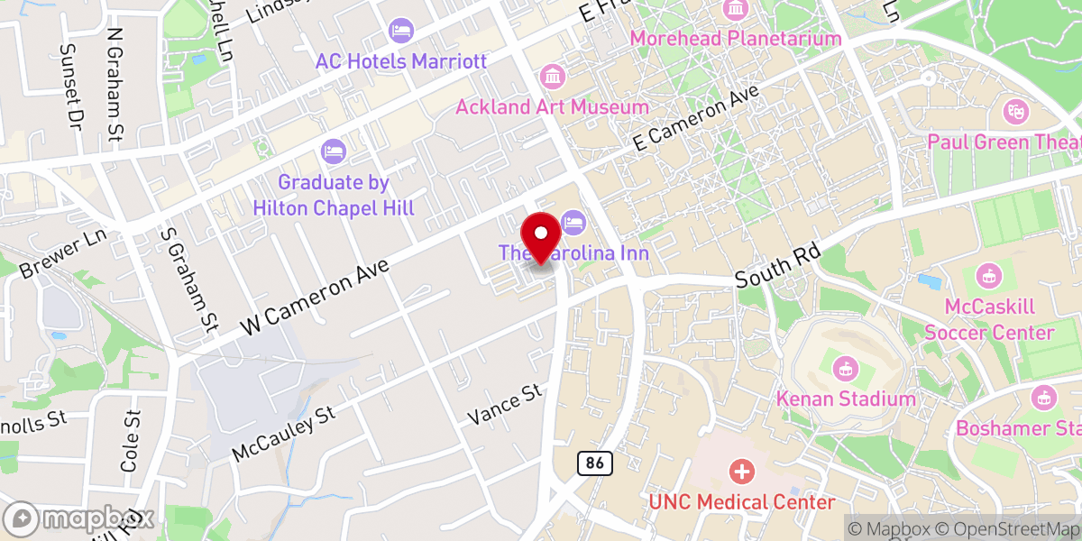 Map showing location of unc newman