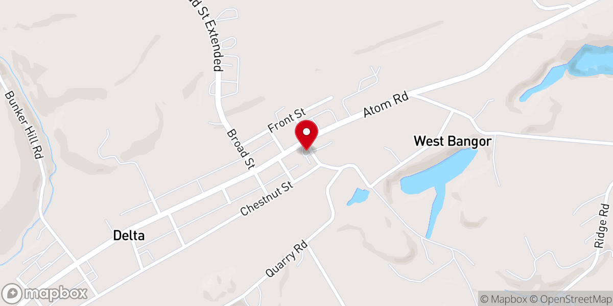 Map showing location of Trinity AME Zion Church