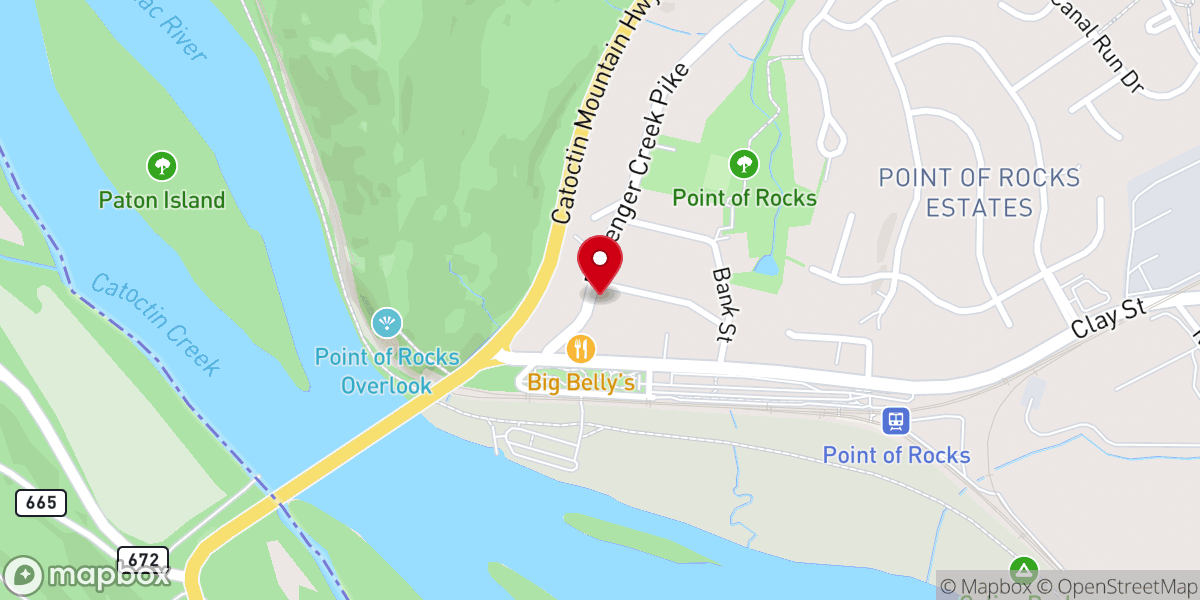 Map showing location of Old Carroll Primitive Baptist Church