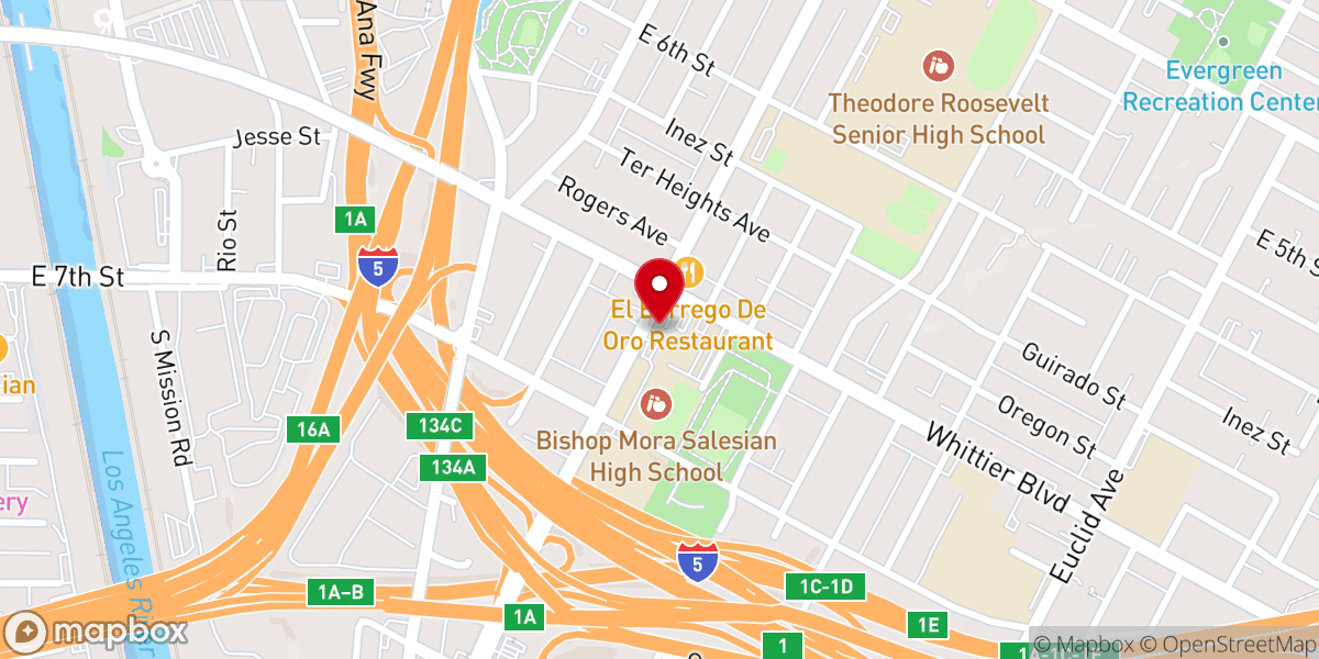 Map showing location of Santa Isabel Church