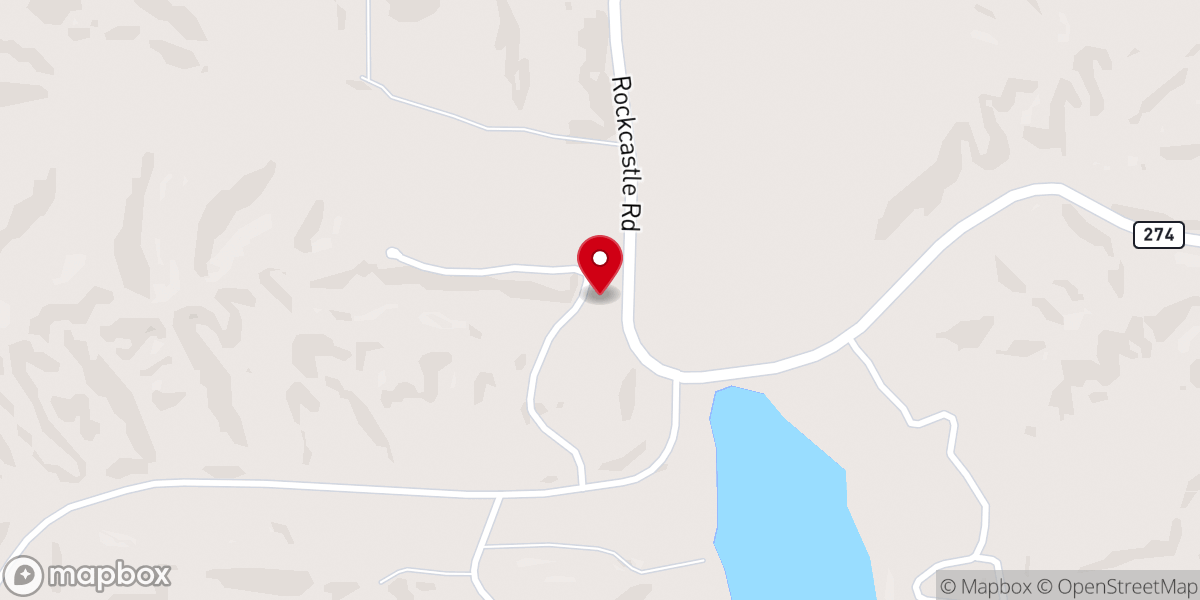 Map showing location of Ponderosa Baptist Church
