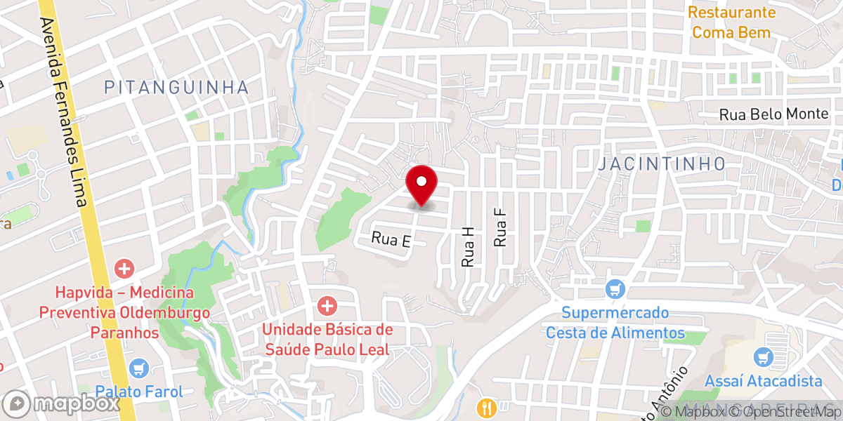 Map showing location of igreja pentecostal caminho de cristo