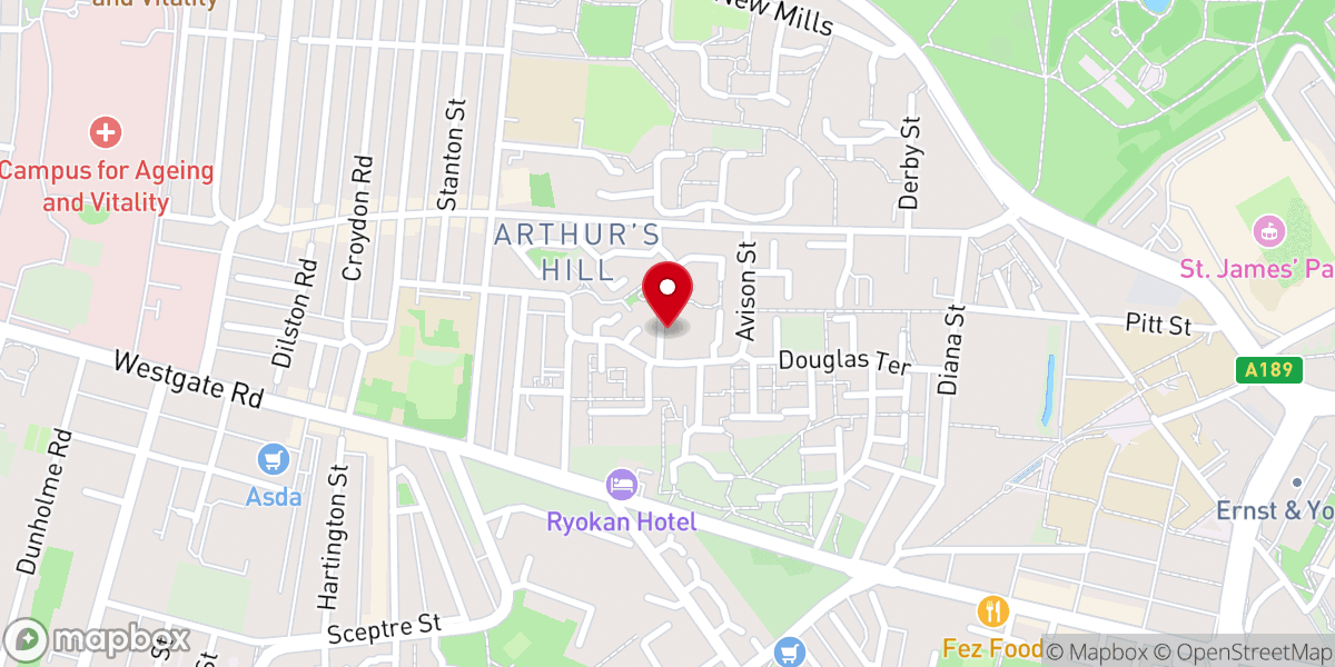 Map showing location of Deeper Life Bible Church