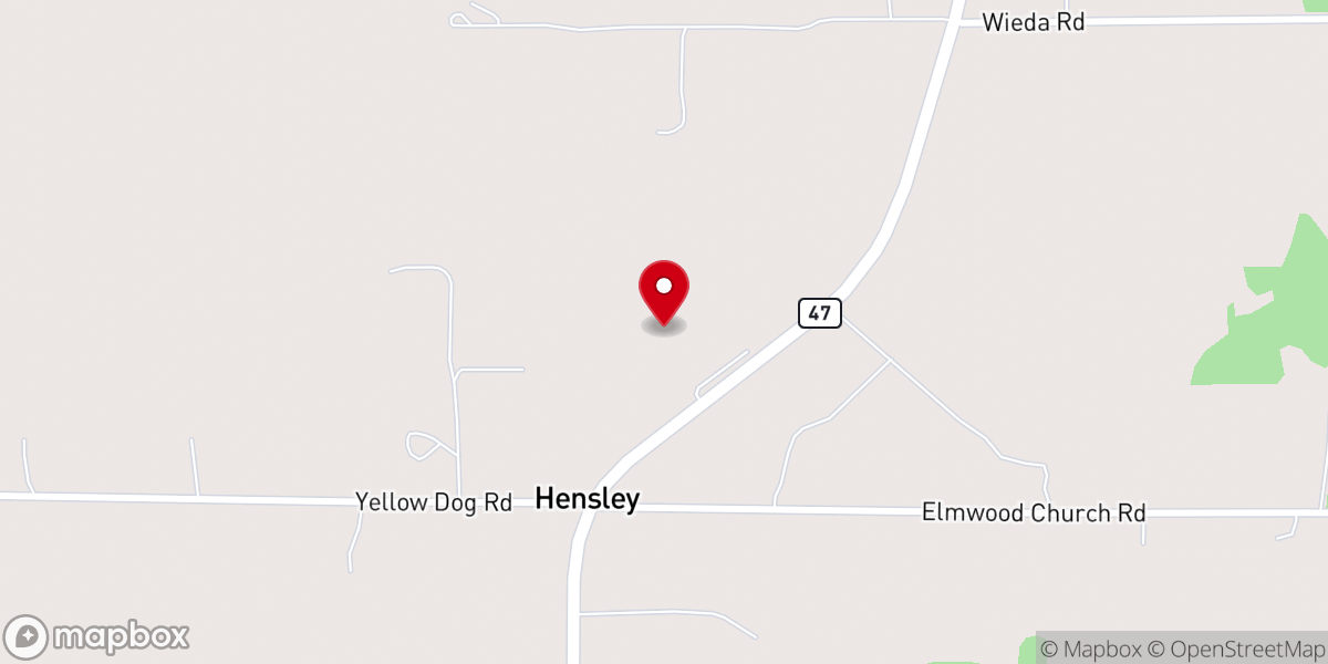 Map showing location of Prospect Baptist Church