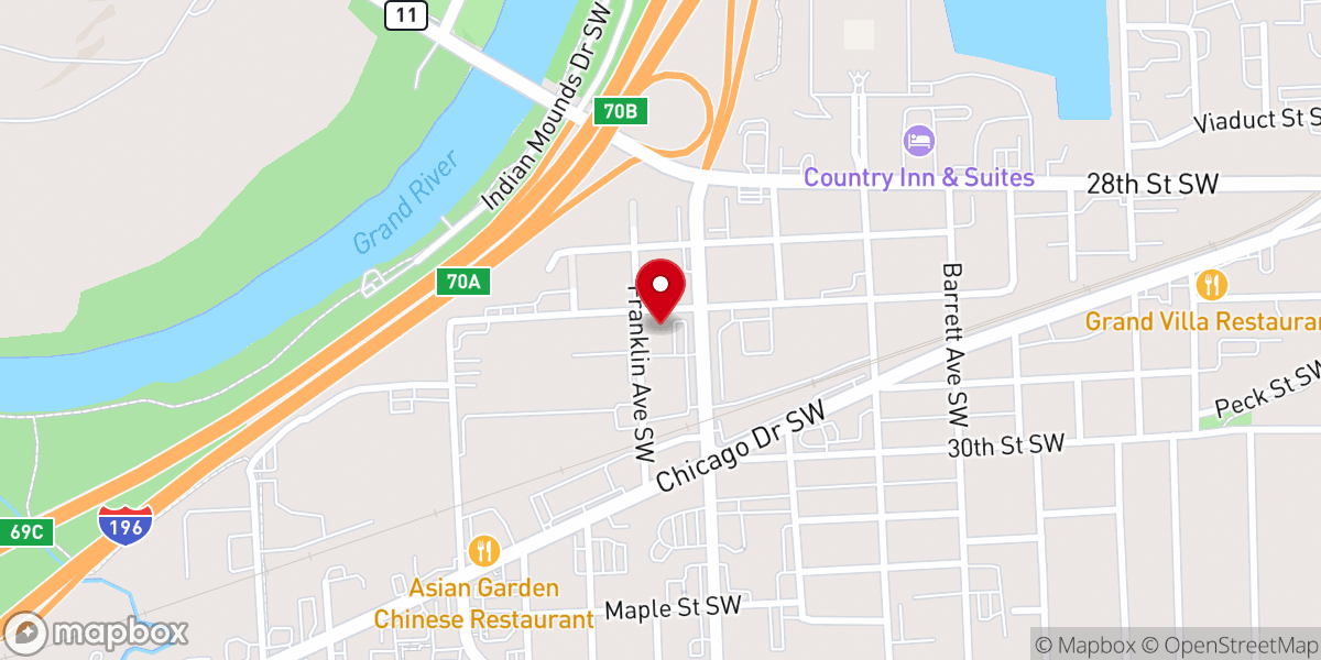 Map showing location of Redemption Church Offices