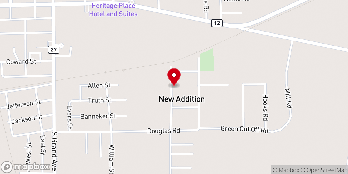 Map showing location of Morning Star Baptist Church