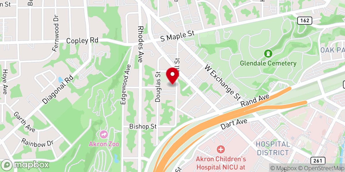 Map showing location of Mt Calvary Baptist Church