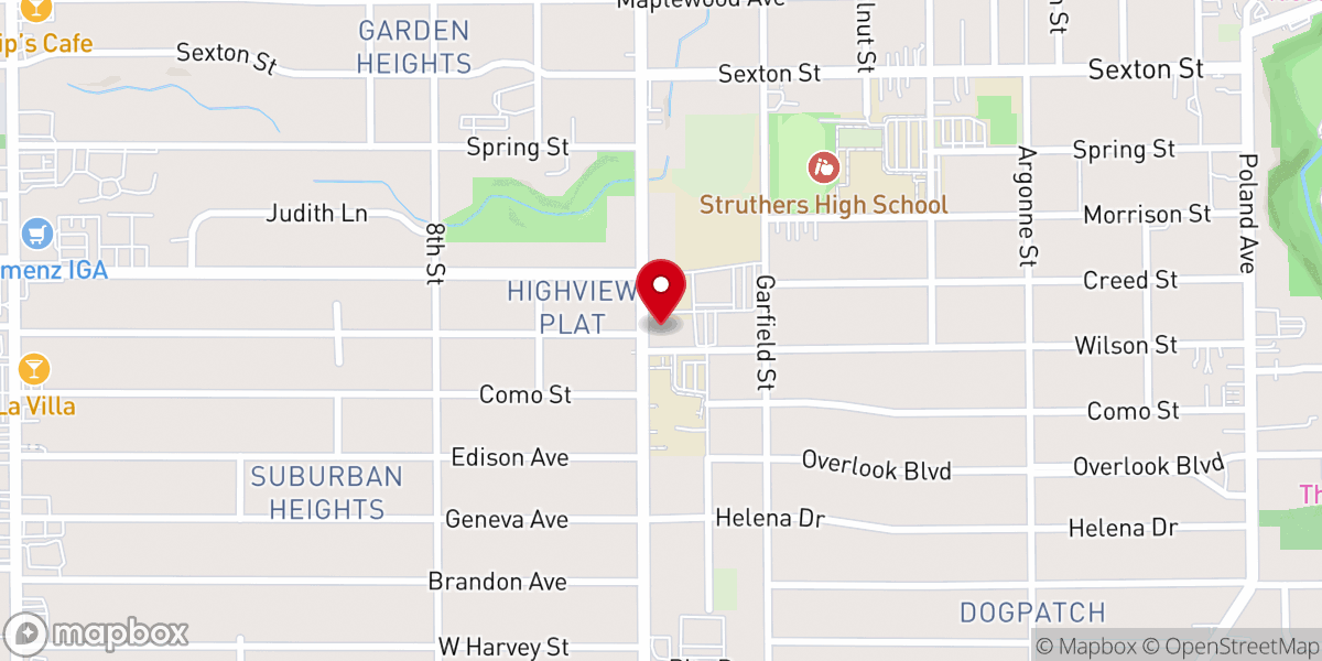Map showing location of St. Nicholas Roman Catholic Church