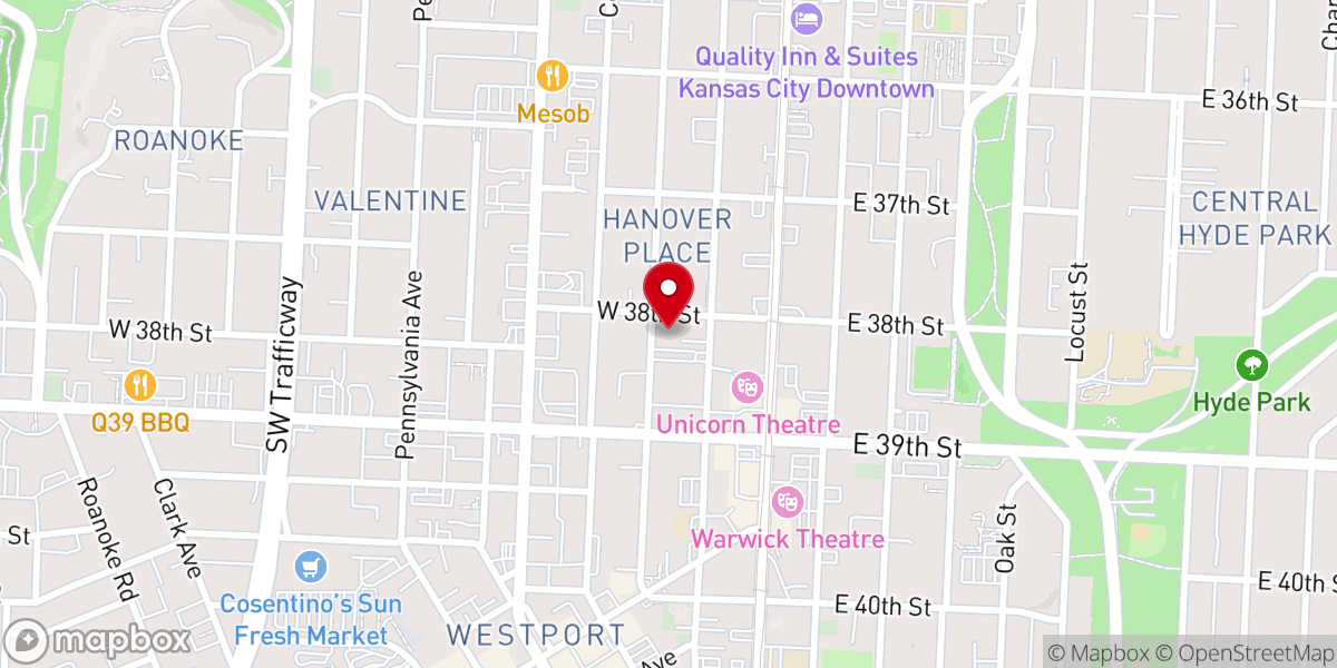 Map showing location of Spirit of Hope Metropolitan Community Church