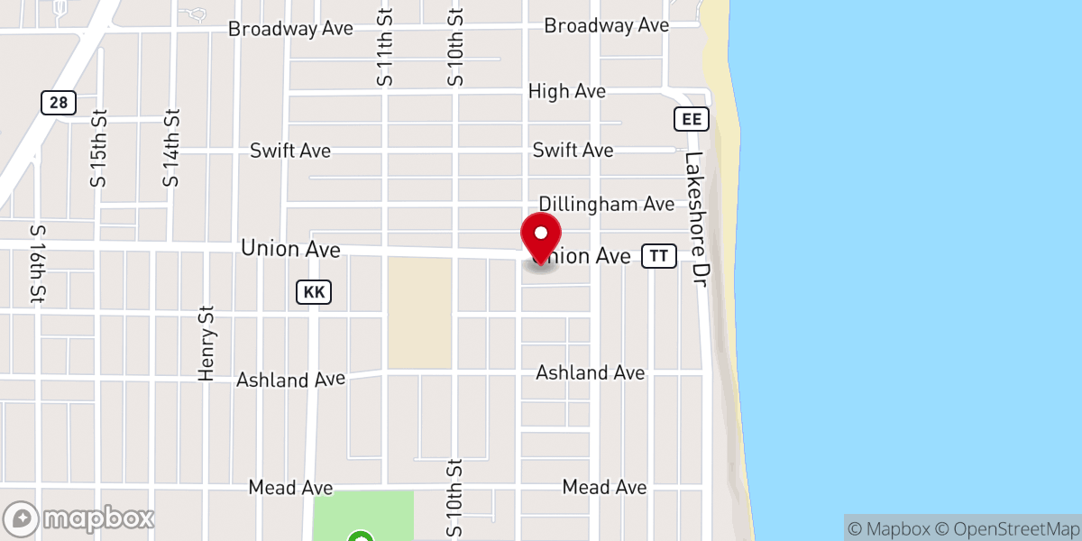 Map showing location of Salem Plank Road United Church