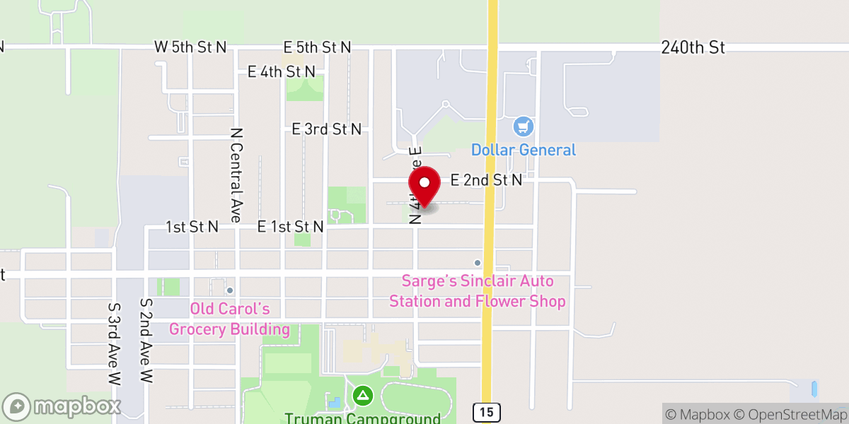 Map showing location of Saint Katherine's Catholic Church