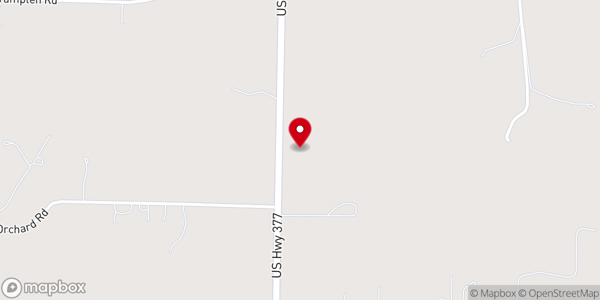 Map showing location of Lone Star Cowboy Church of Grayson Co.