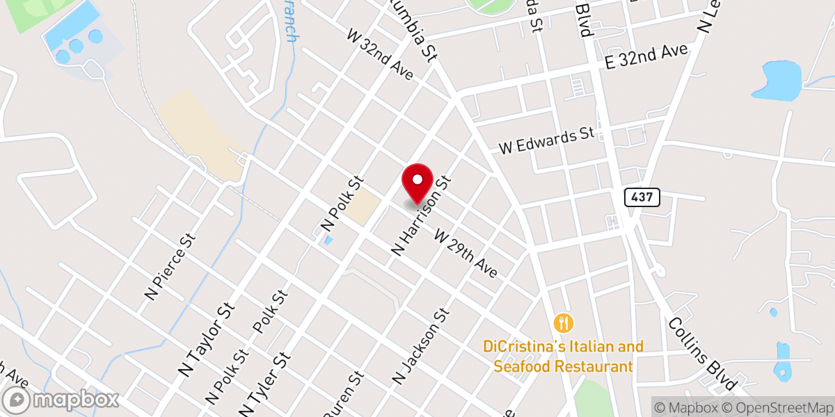 Map showing location of Bethel Reform Methodist Church
