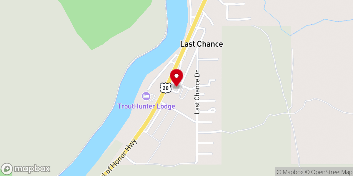 Map showing location of River Lodge