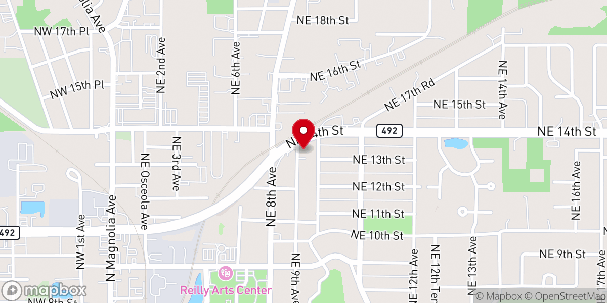Map showing location of Church of God of Prophecy