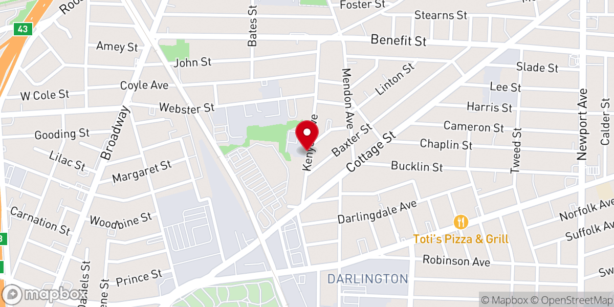 Map showing location of Iglesia Mas Que Vencedores