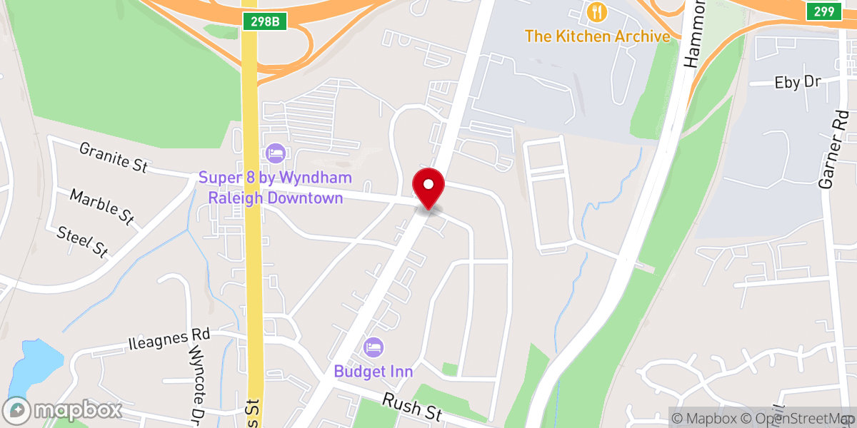 Map showing location of Layden Memorial United Methodist Church