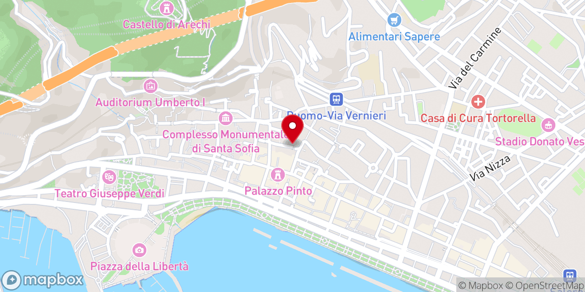 Map showing location of Cappella di Nona